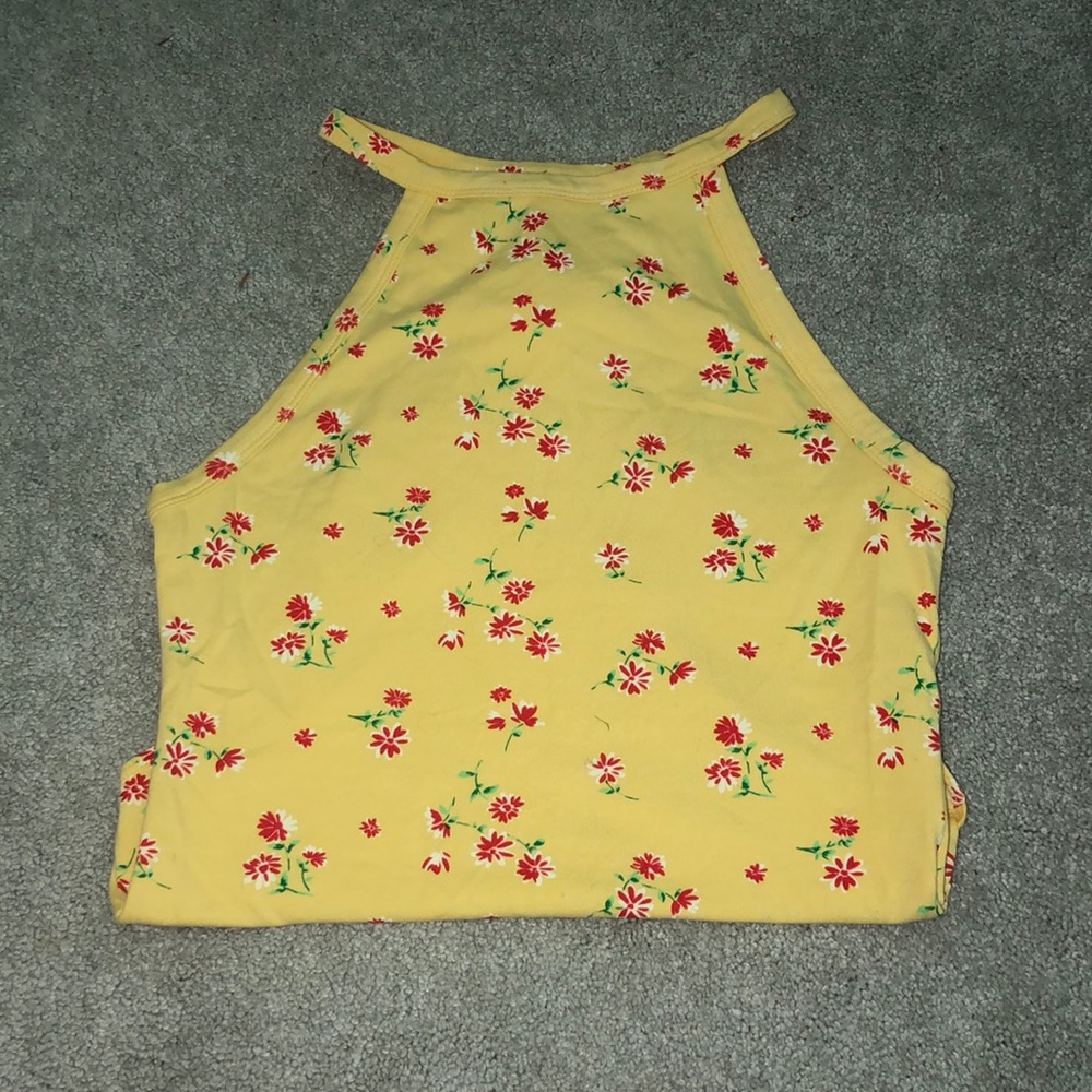 Yellow floral body suit - Picture 1 of 2